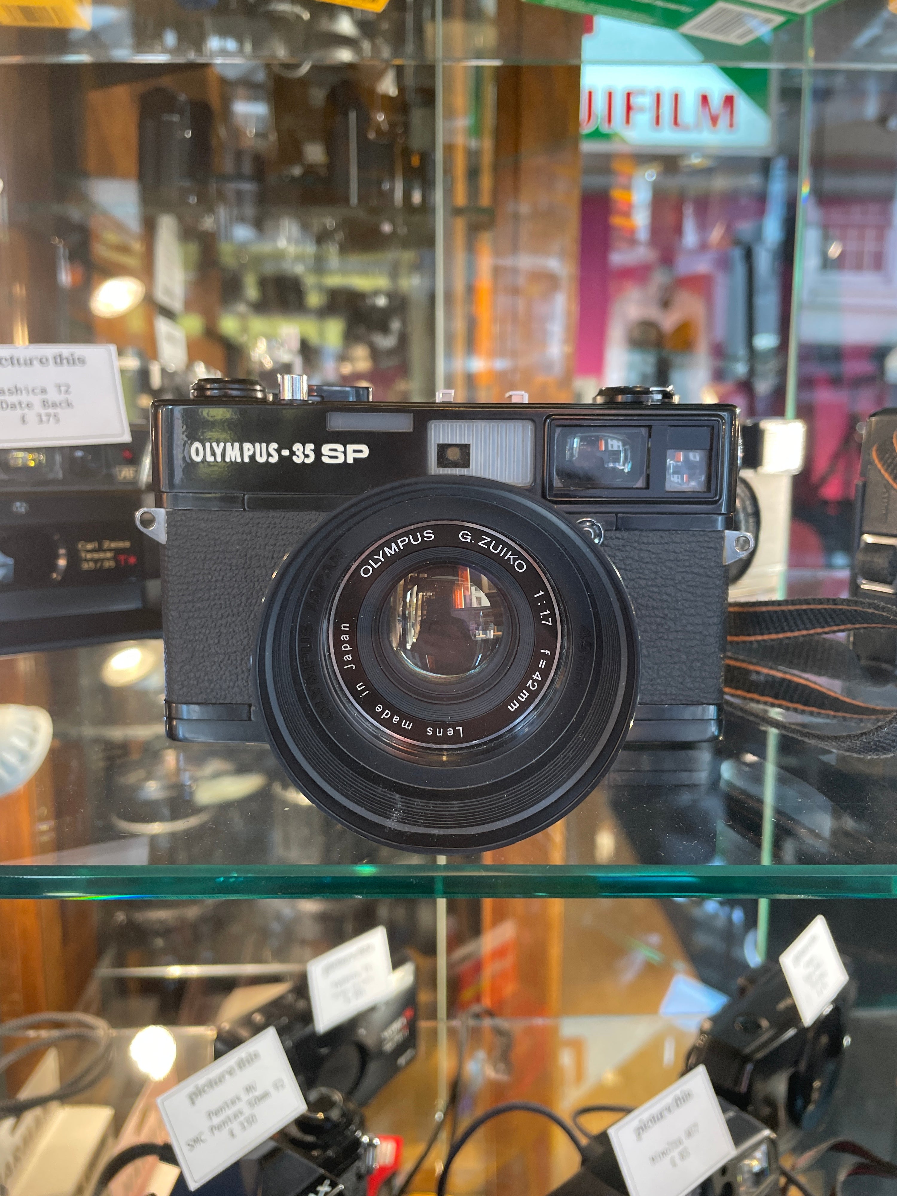 Olympus 35-SP Black with hood