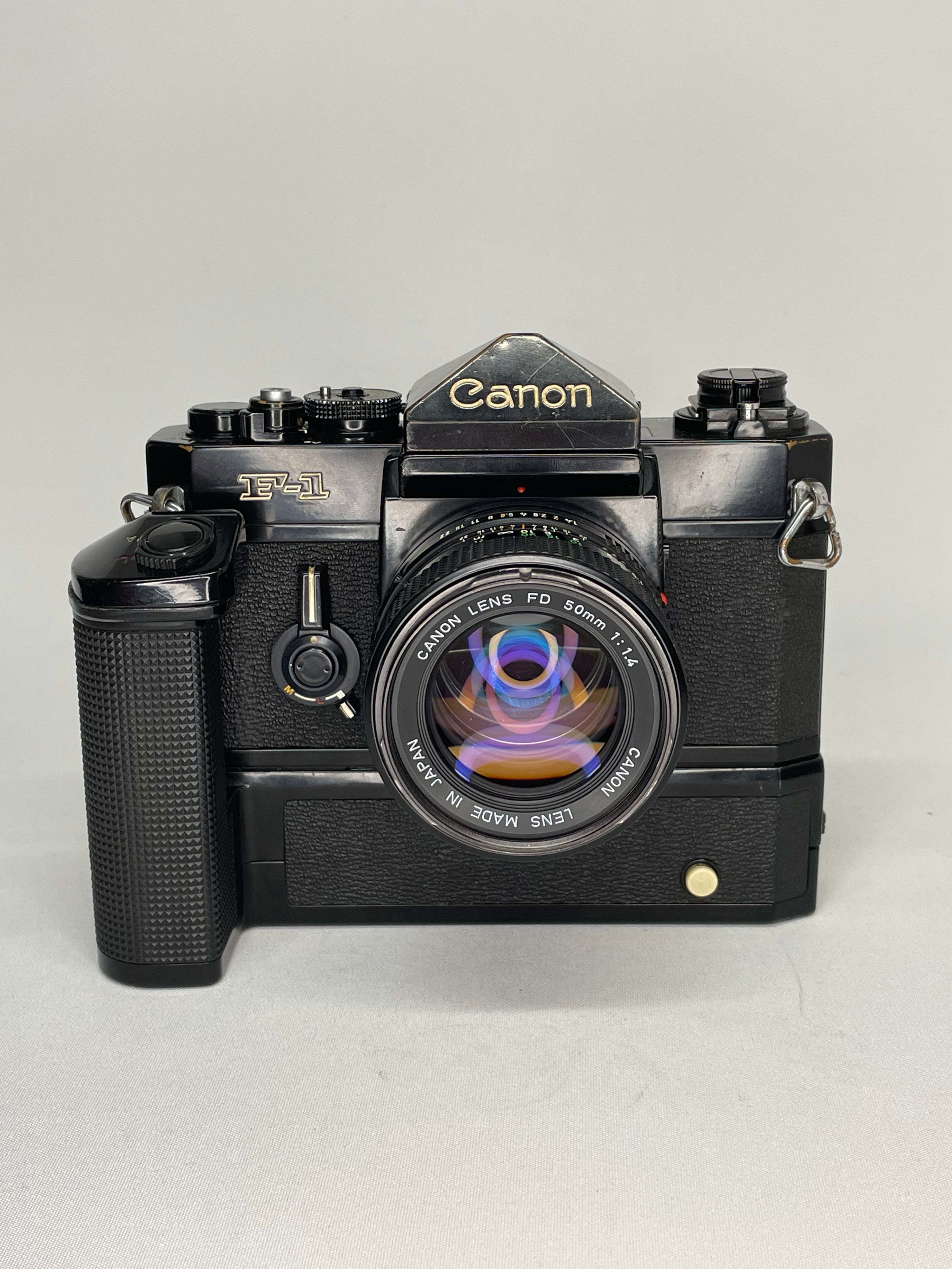 Canon F1 w/ Motor Drive + Canon 50mm f1.4 Lens