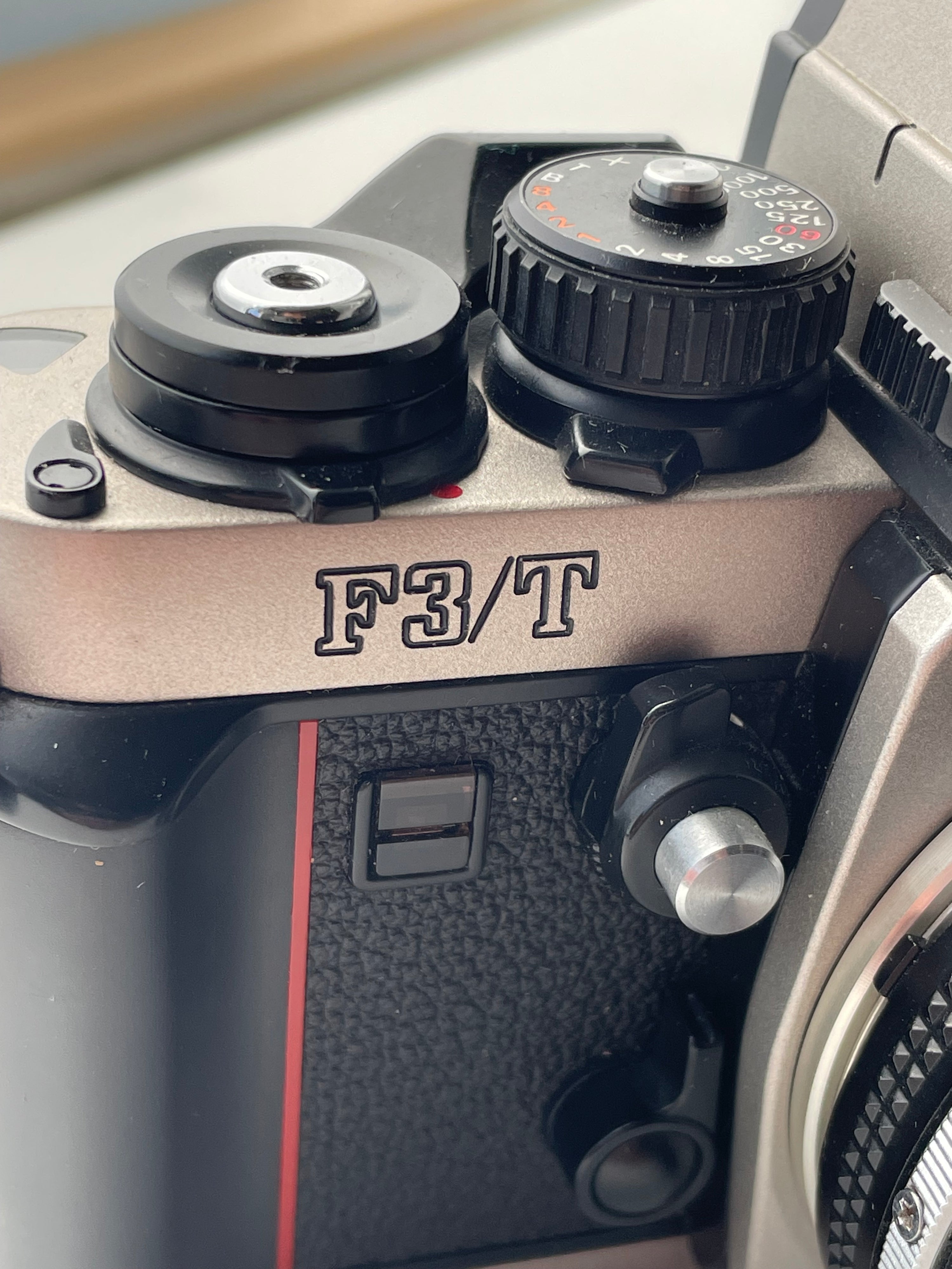 Nikon F3 HP Titanium Champagne body in near mint condition