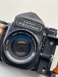 Pentax 67 MLU with metered prism and Takumar 105mm f2.4
